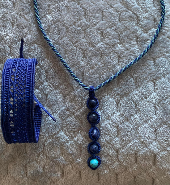 bleu Pendentif